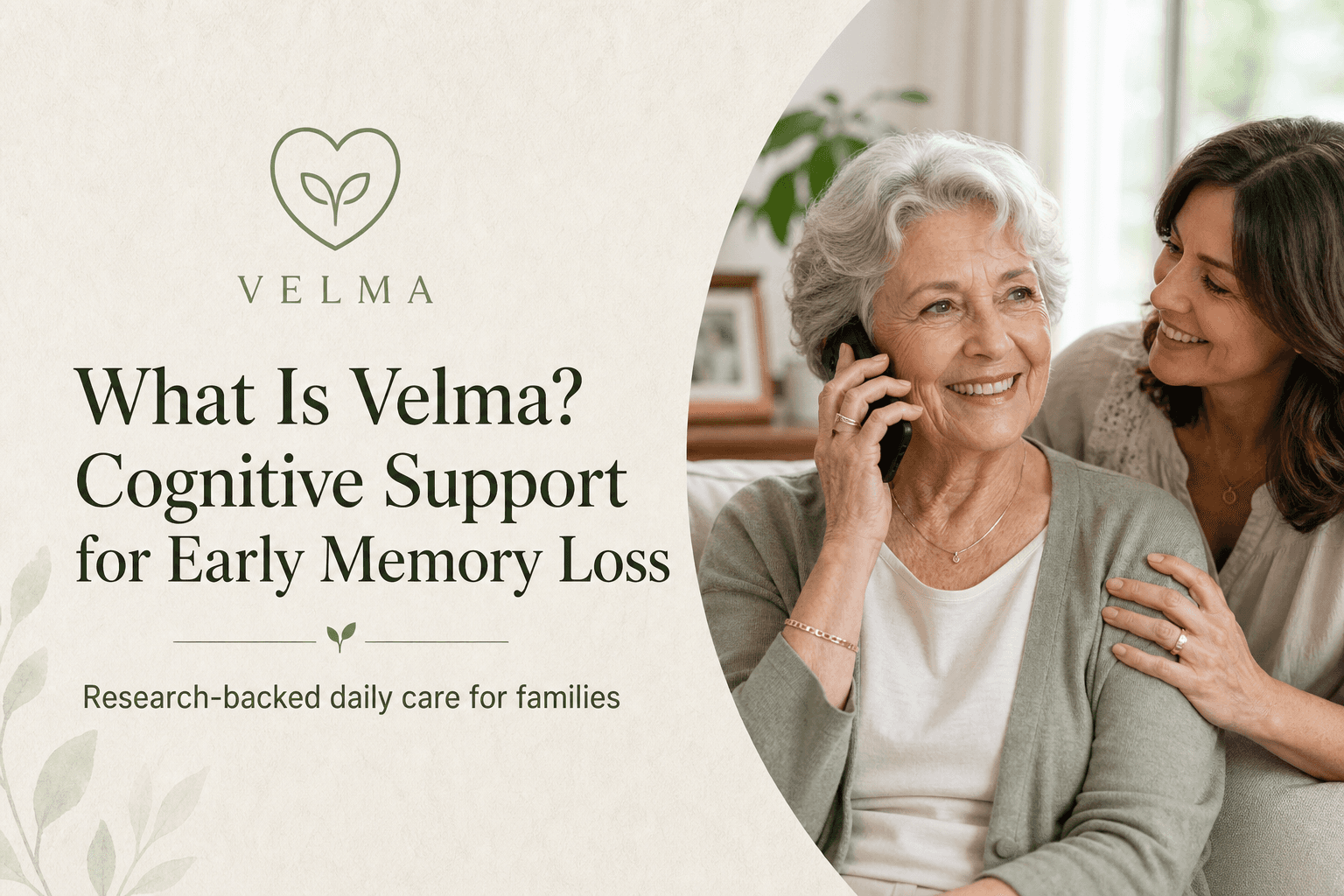 Velma cognitive support for early memory loss