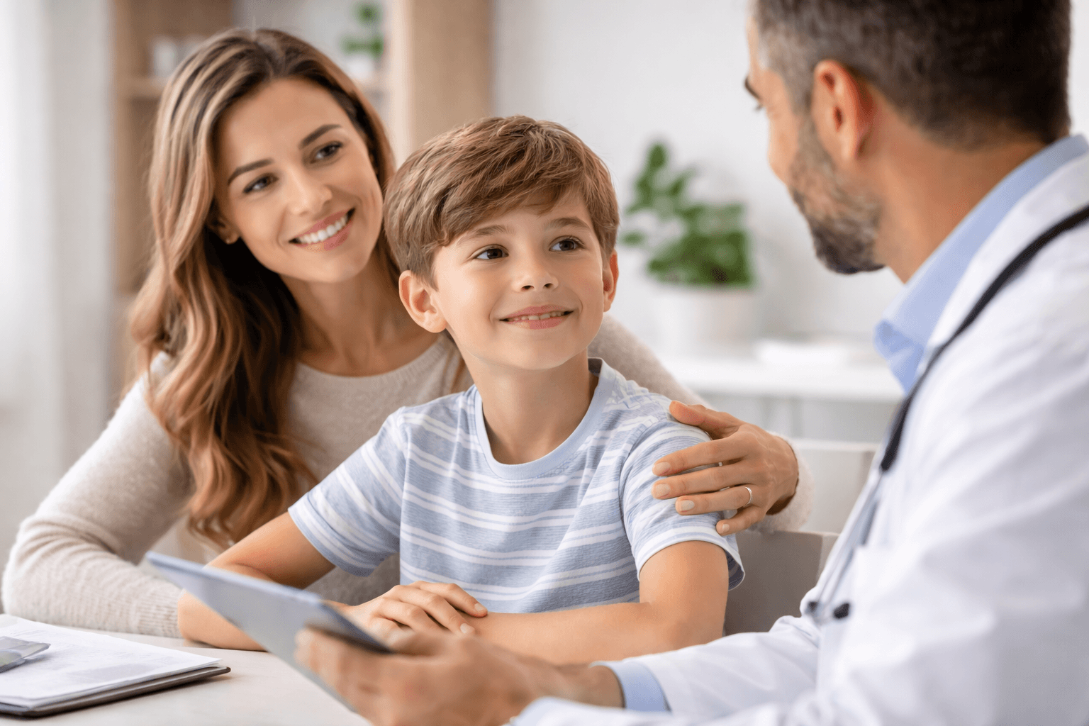 paciente e sua responsável no médico