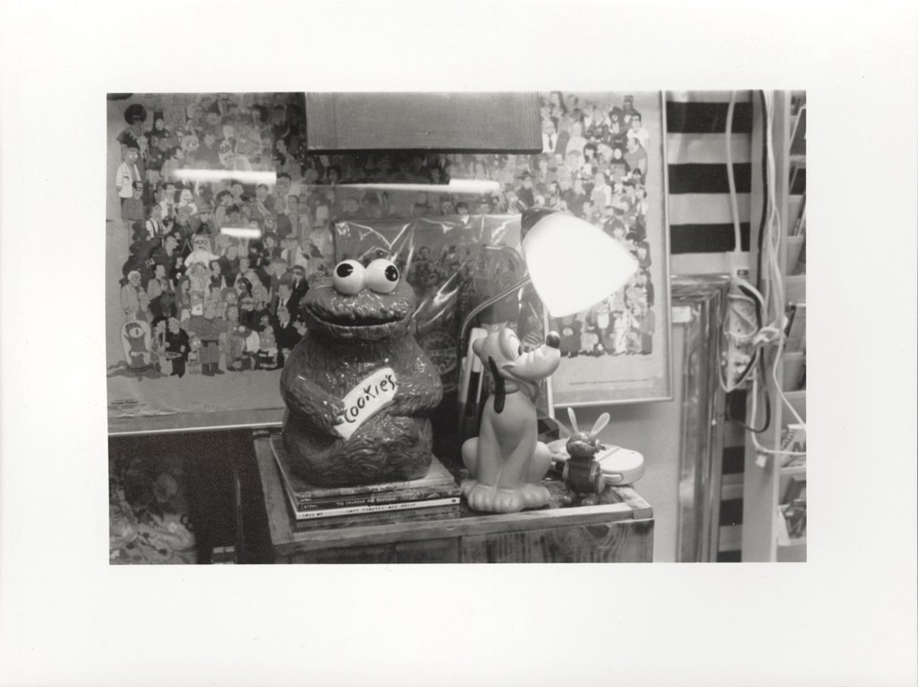 a cell phone on a white block