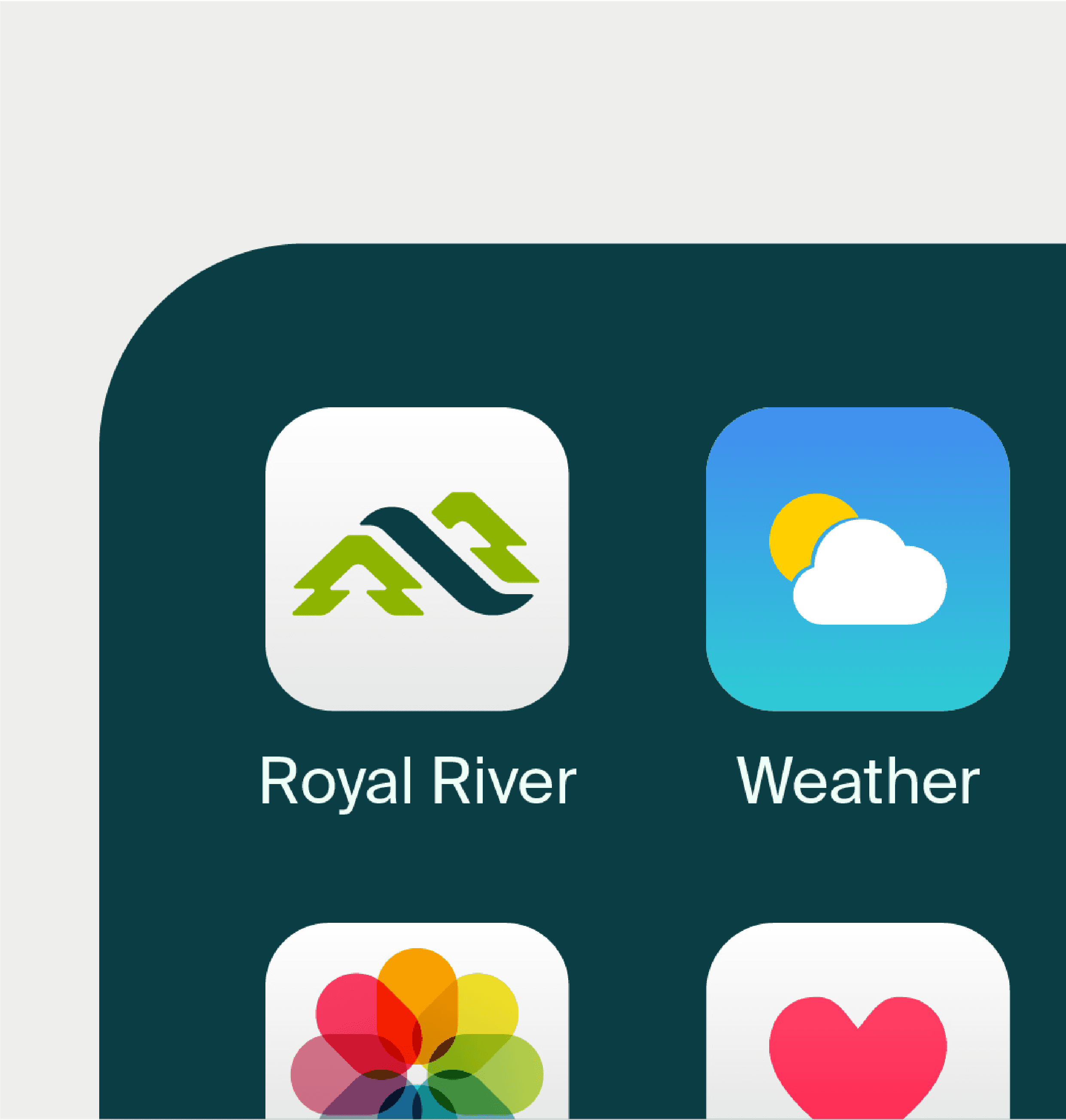 Royal River Conservation Trust mobile app icon displayed on smartphone home screen