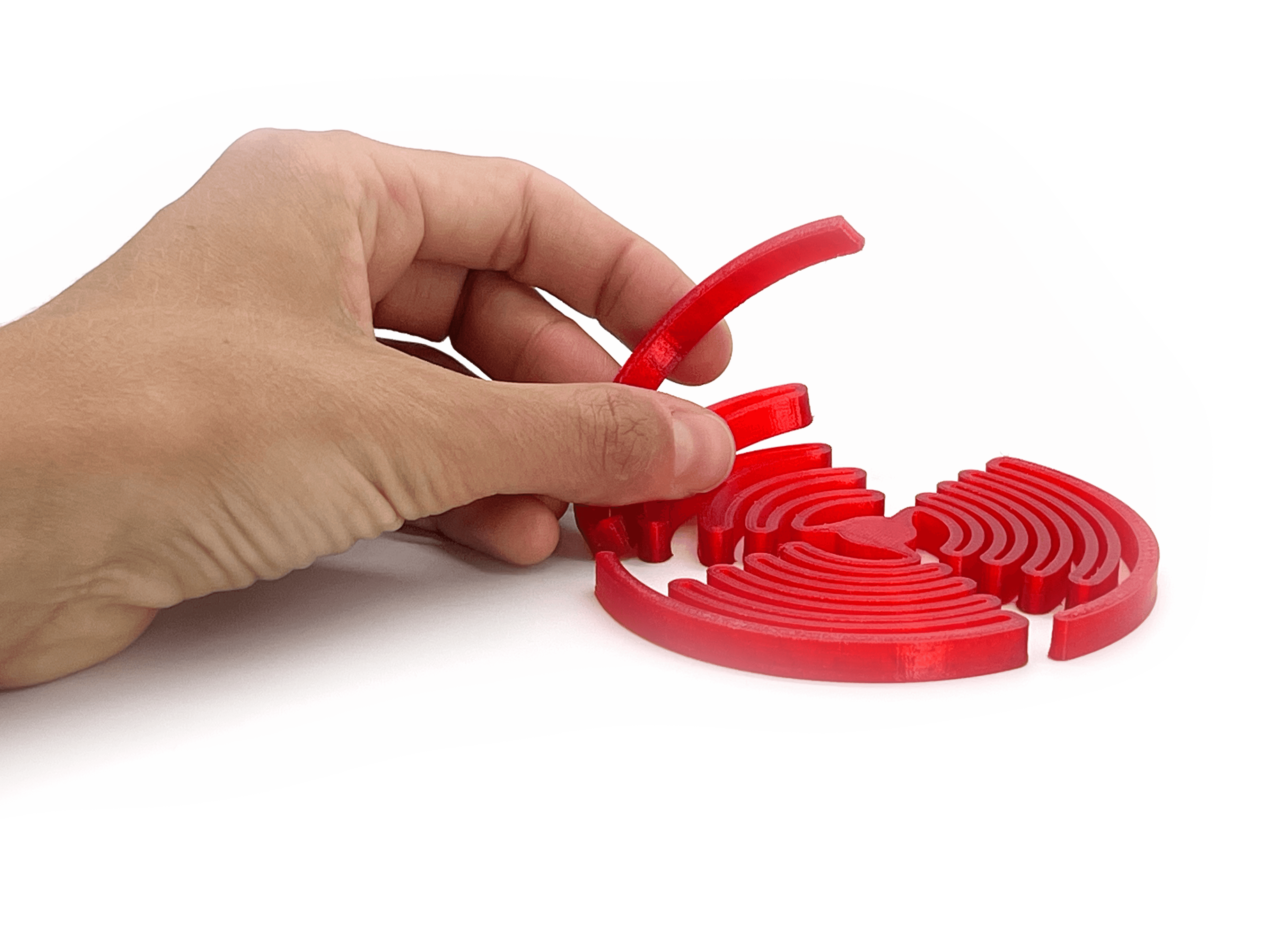 3d printed tpu flexible red sample
