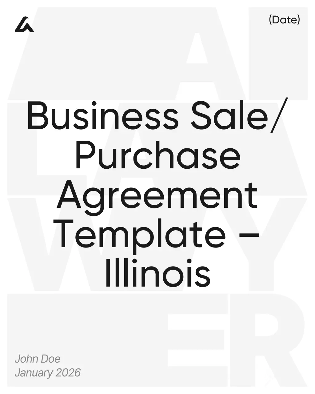 Business Sale/Purchase Agreement Template – Illinois