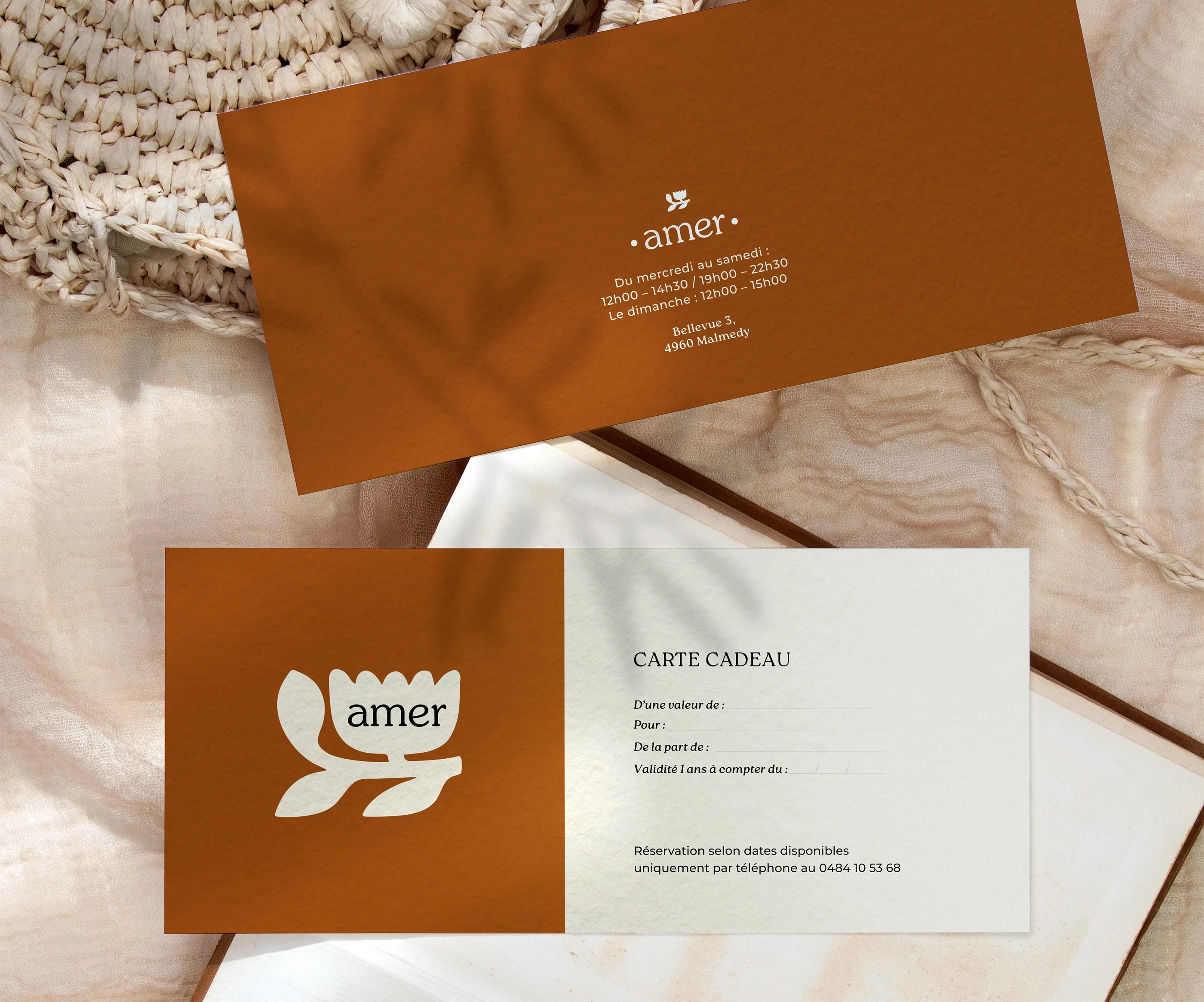 bon cadeau pour le restaurant