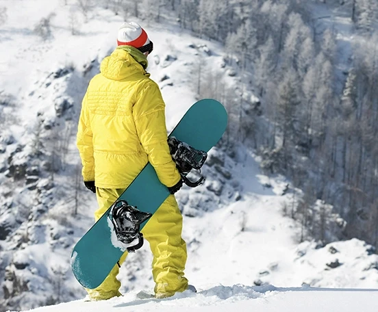 Combinaison complète de ski jaune