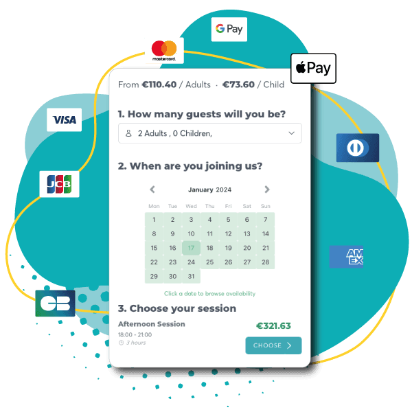 Multiple payment methods including google pay and apple pay to maximize conversions