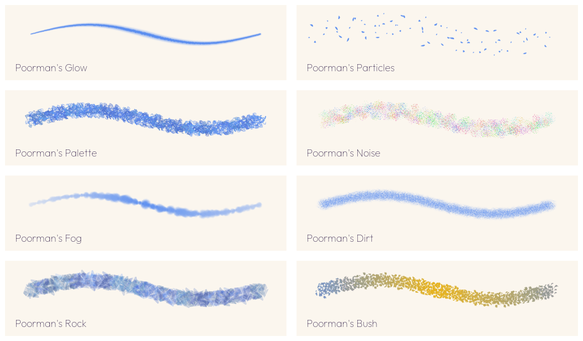 Likewise Poorman’sの全ブラシを、Magmaのブラシエンジンで描いた線