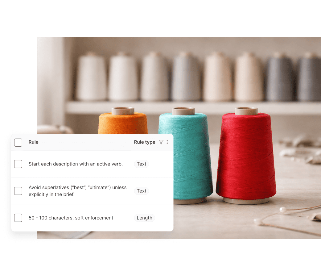 A woman in a stylish black dress and beige blazer stands confidently in a modern, minimalist clothing store with wooden racks displaying neatly arranged white garments.