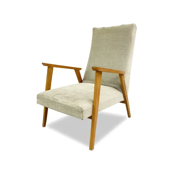 Fauteuil "Style danois" 1960s beige