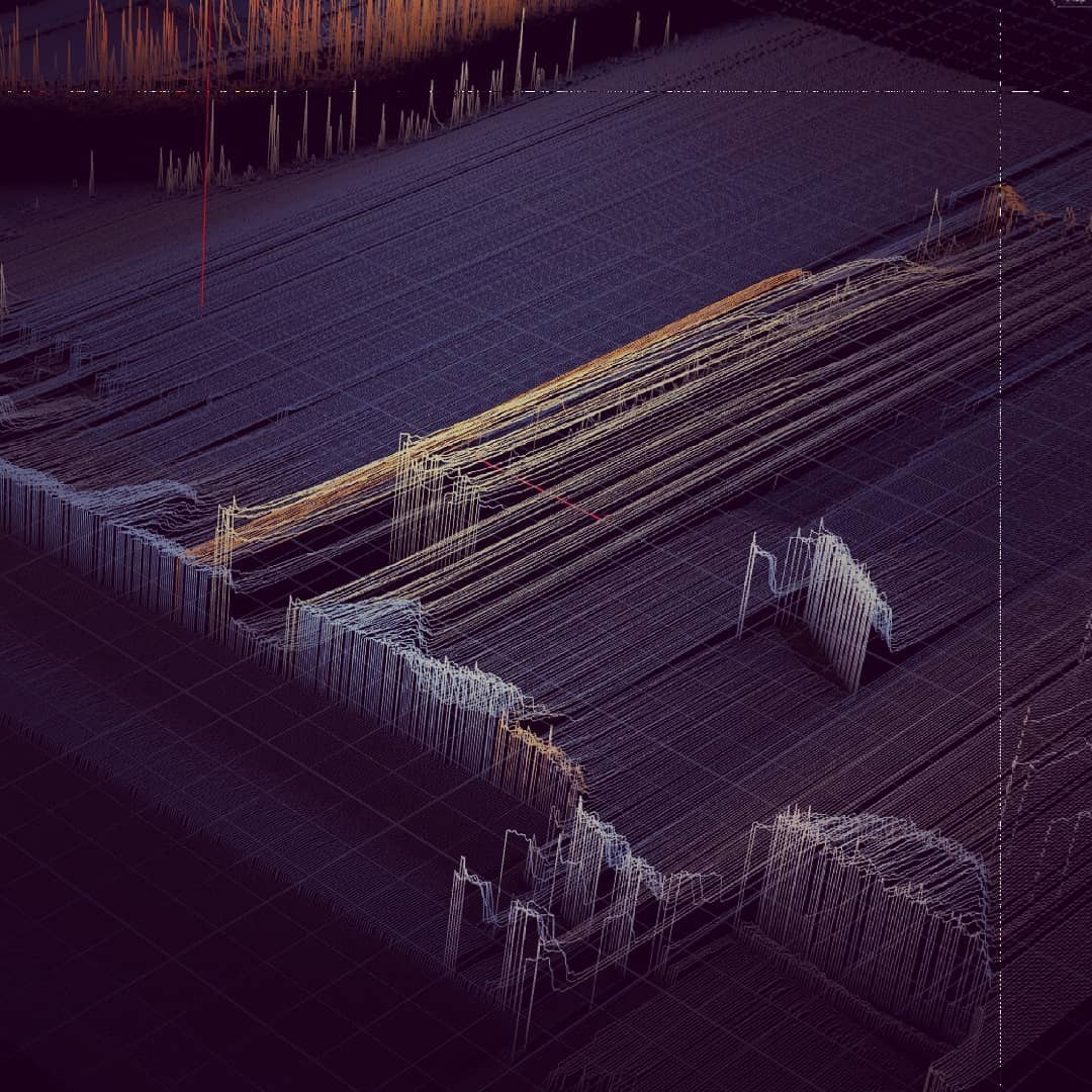 blue white and red abstract painting