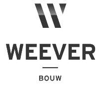 Logo van Weever Bouw met een gestileerde "W" en de tekst "WEEVER" en "BOUW".