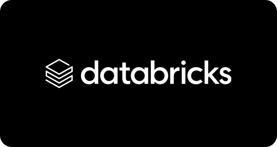 White 'Databricks' wordmark on a dark grey background.