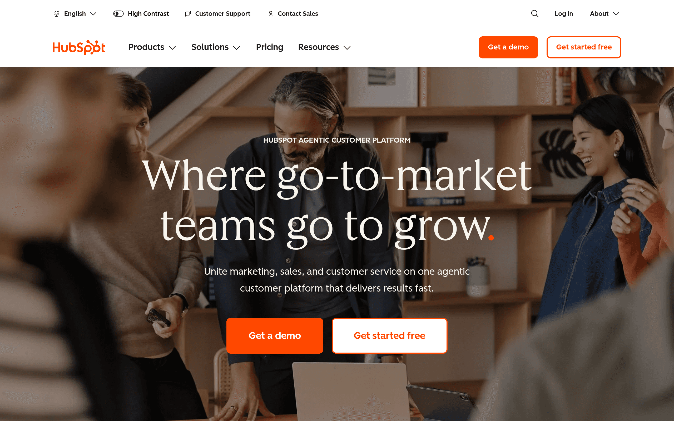 HubSpot landing page