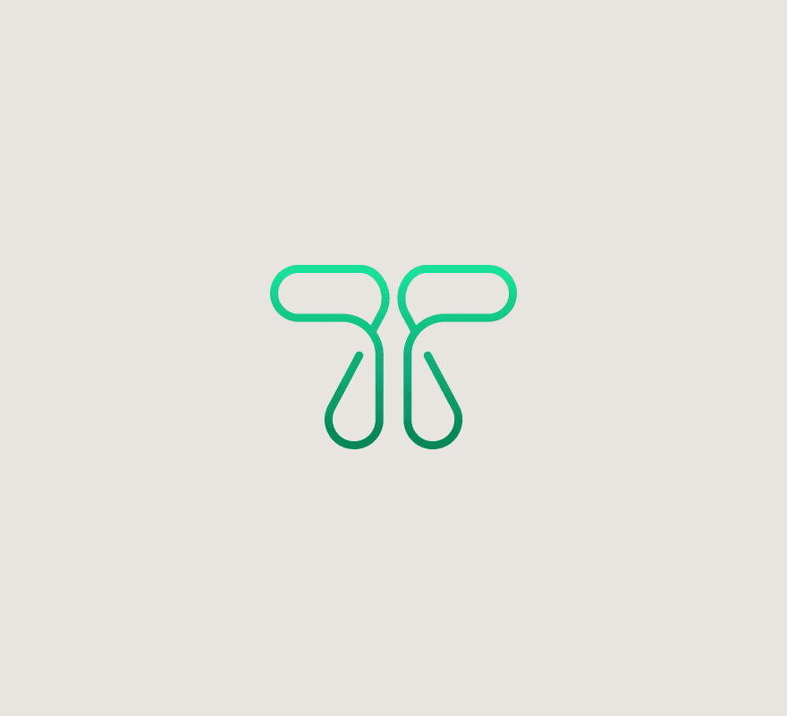 Abstract T logomark.