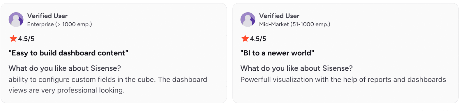 Sisense G2 review