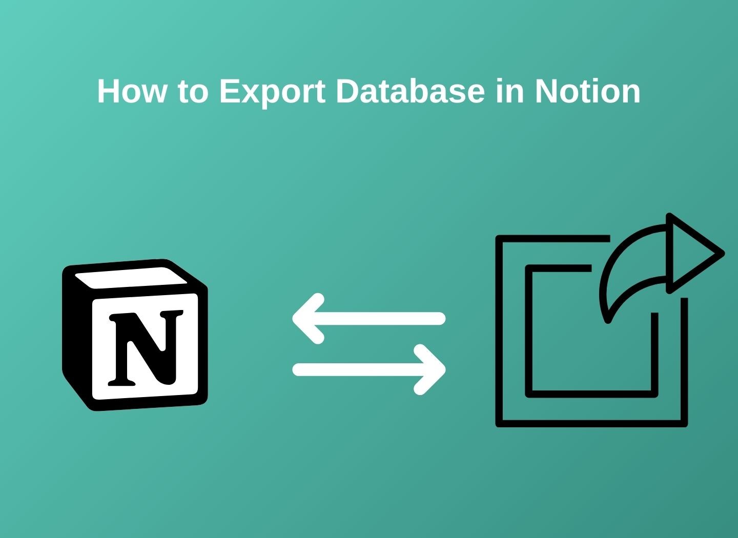 How to export database notion