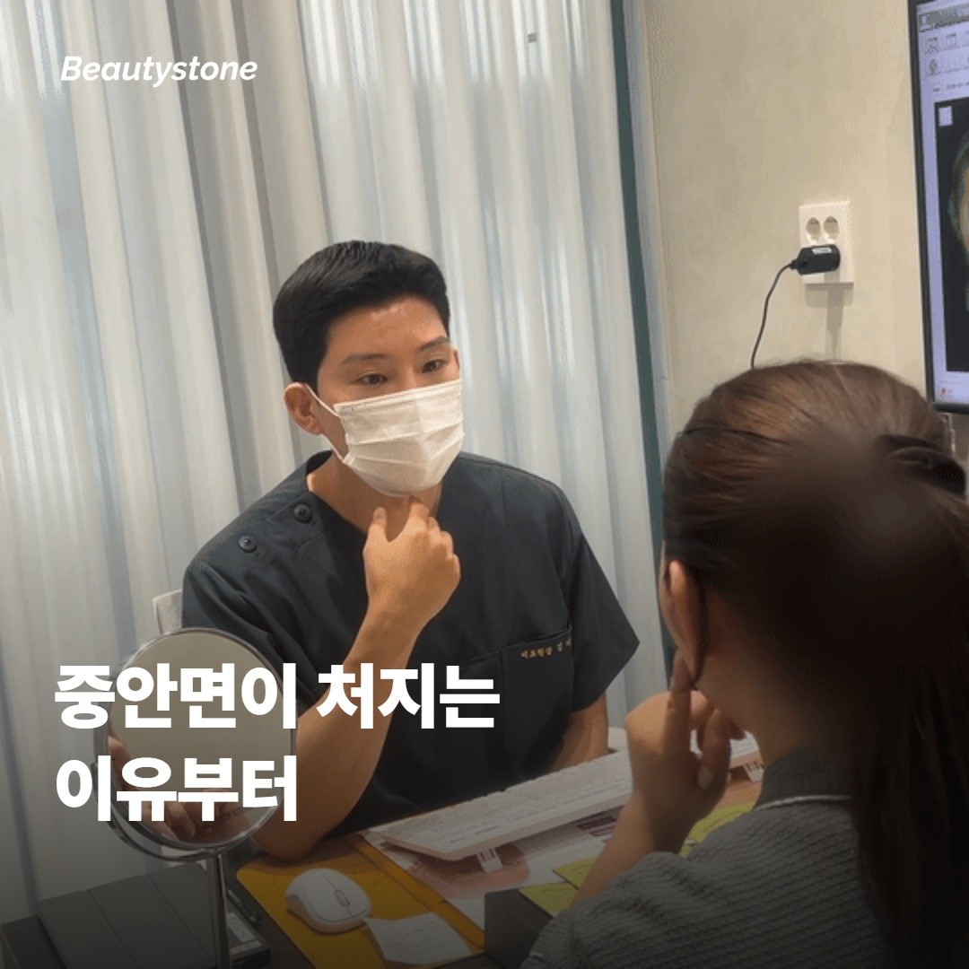 광대 옆 중안면이 꺼지고 처져 보이는 이유부터