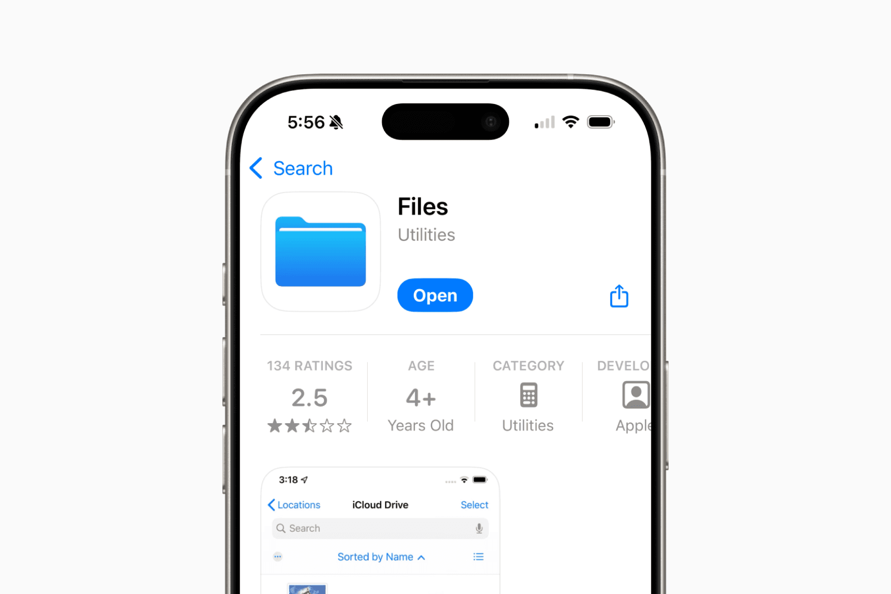 Files app on the App Store