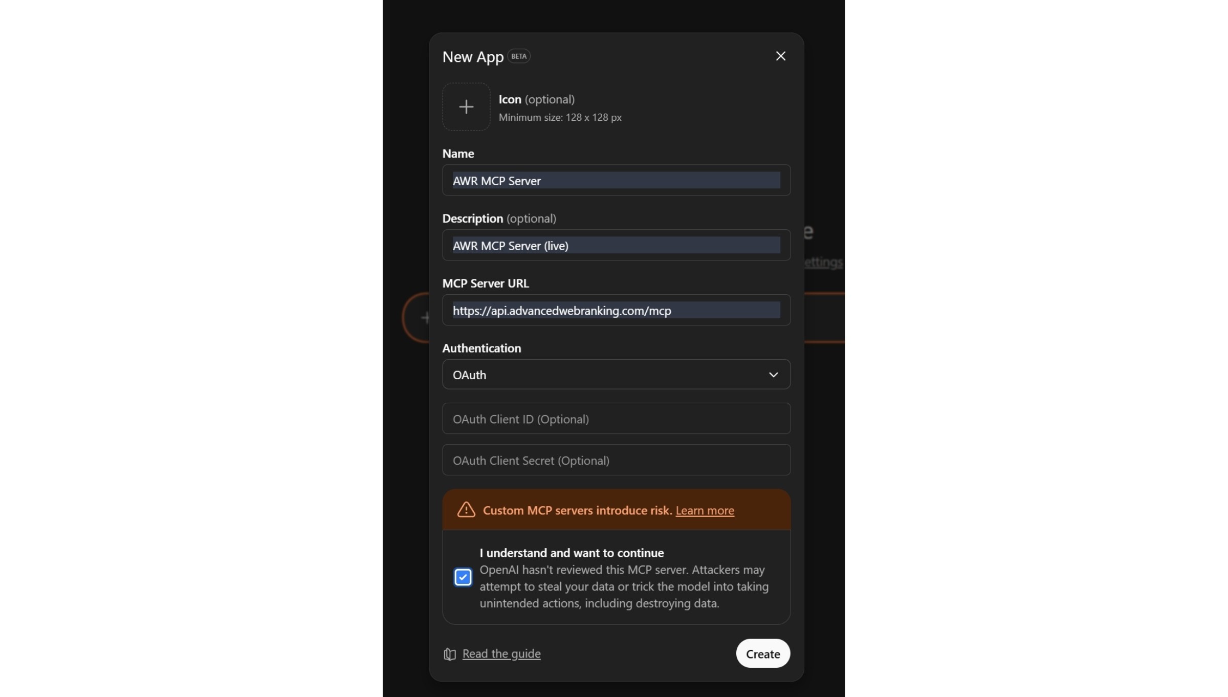 fill-in-new-chatgpt-connector-details