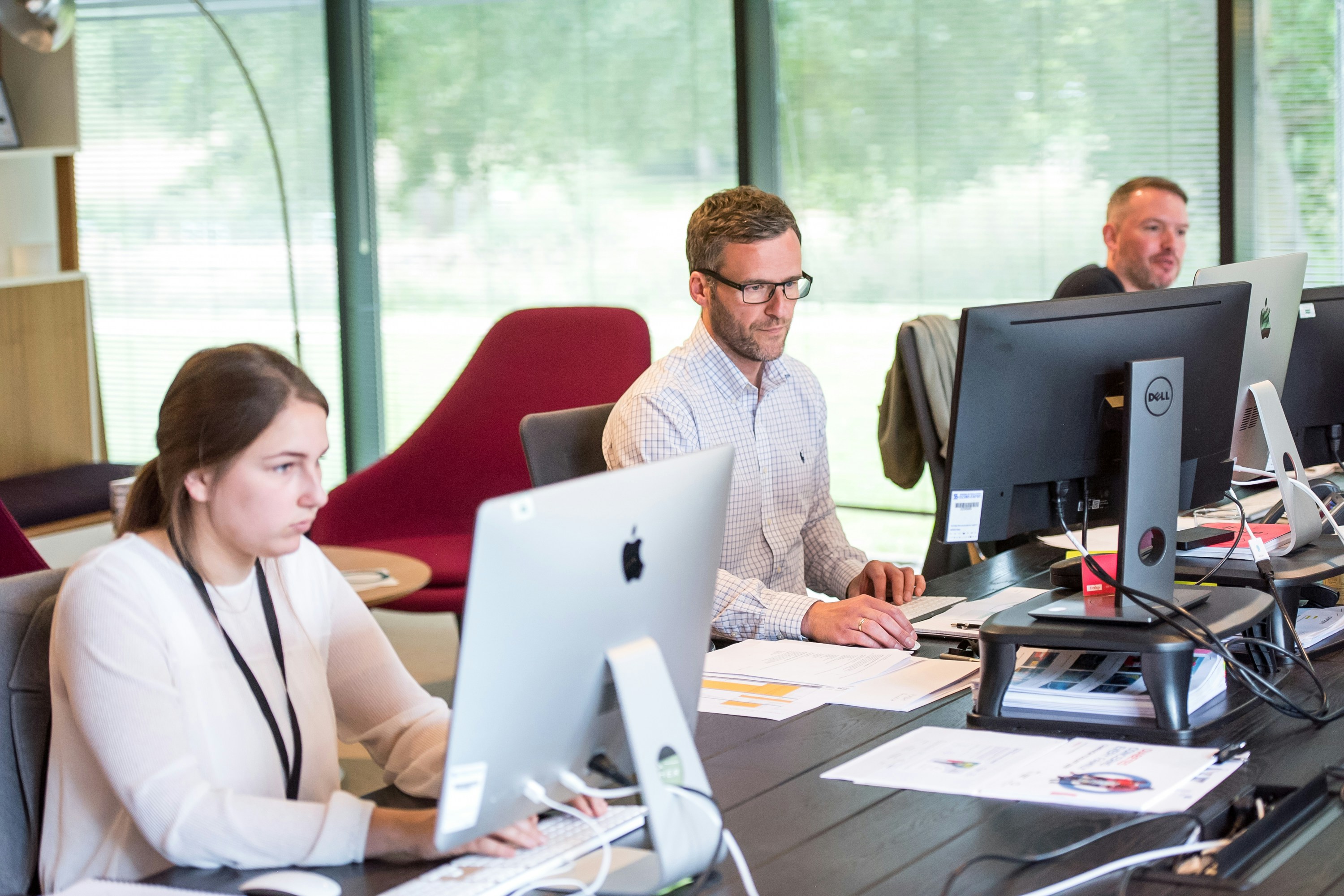 office employees using computers for Building A Second Brain Notion