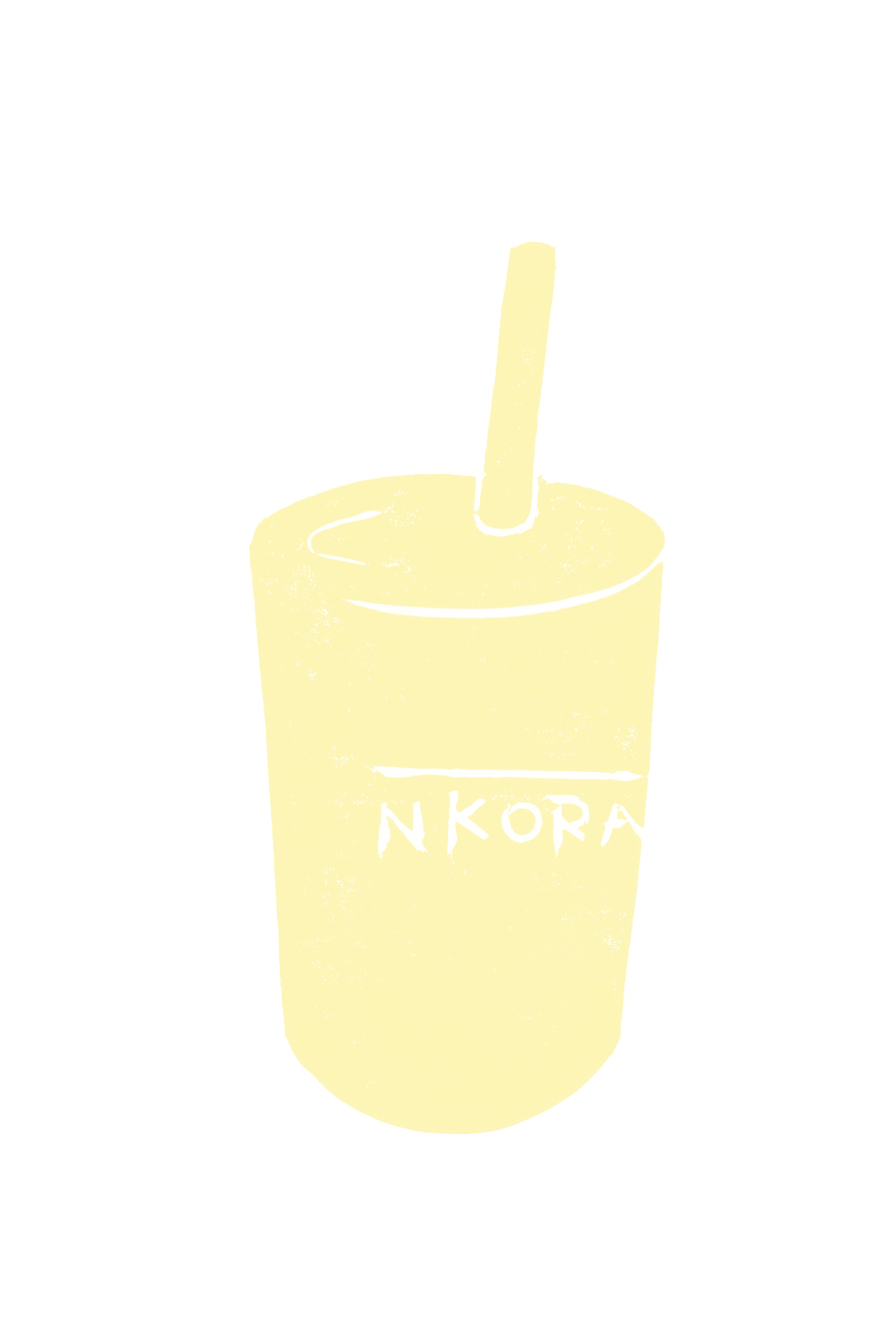 Illustration of a cup with straw