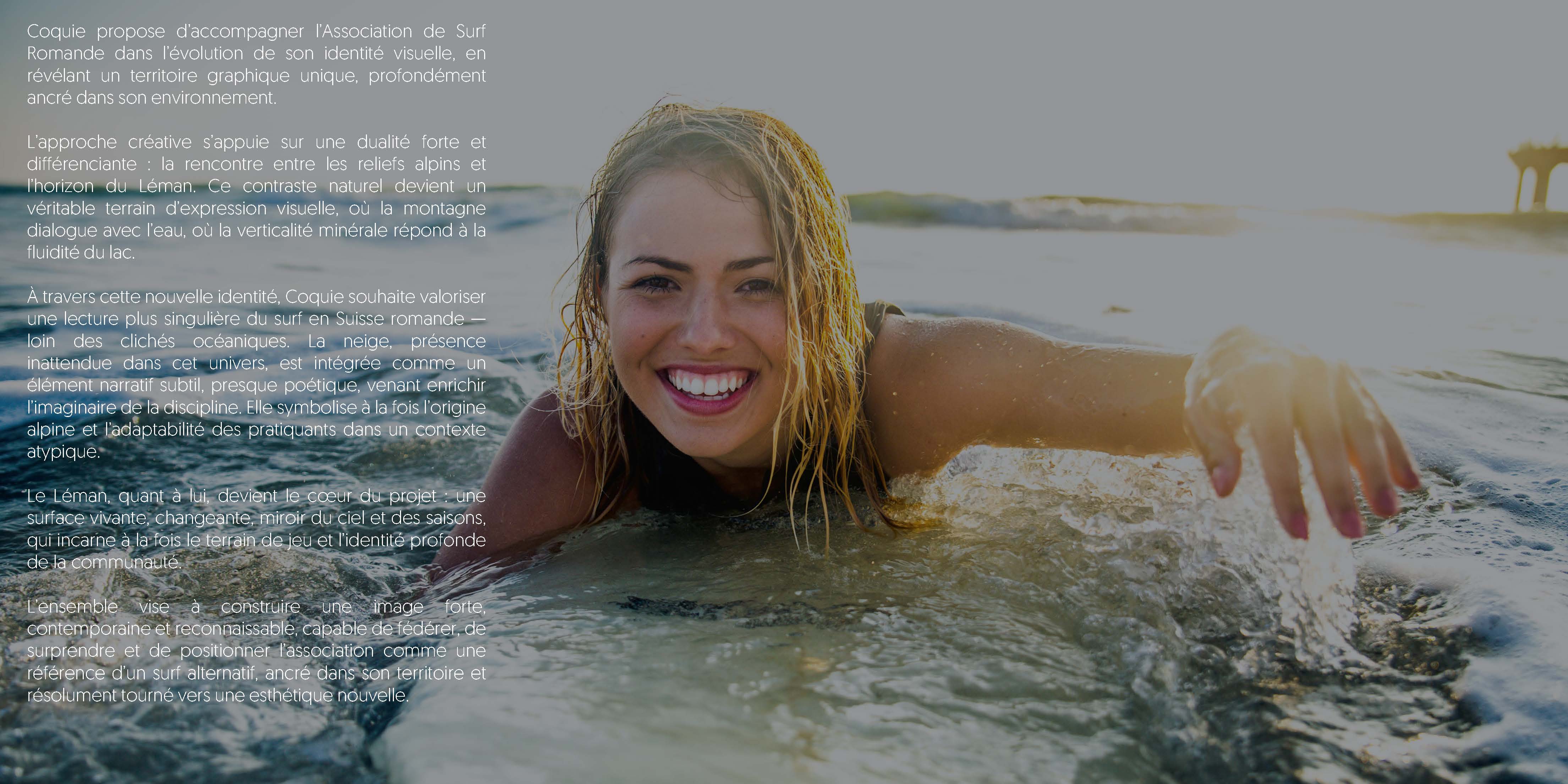 Explination text for branding surf logo design 