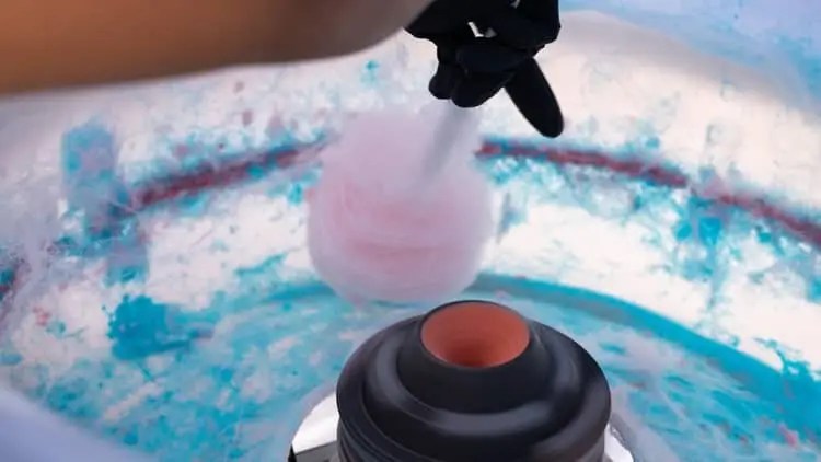 cotton candy in the making