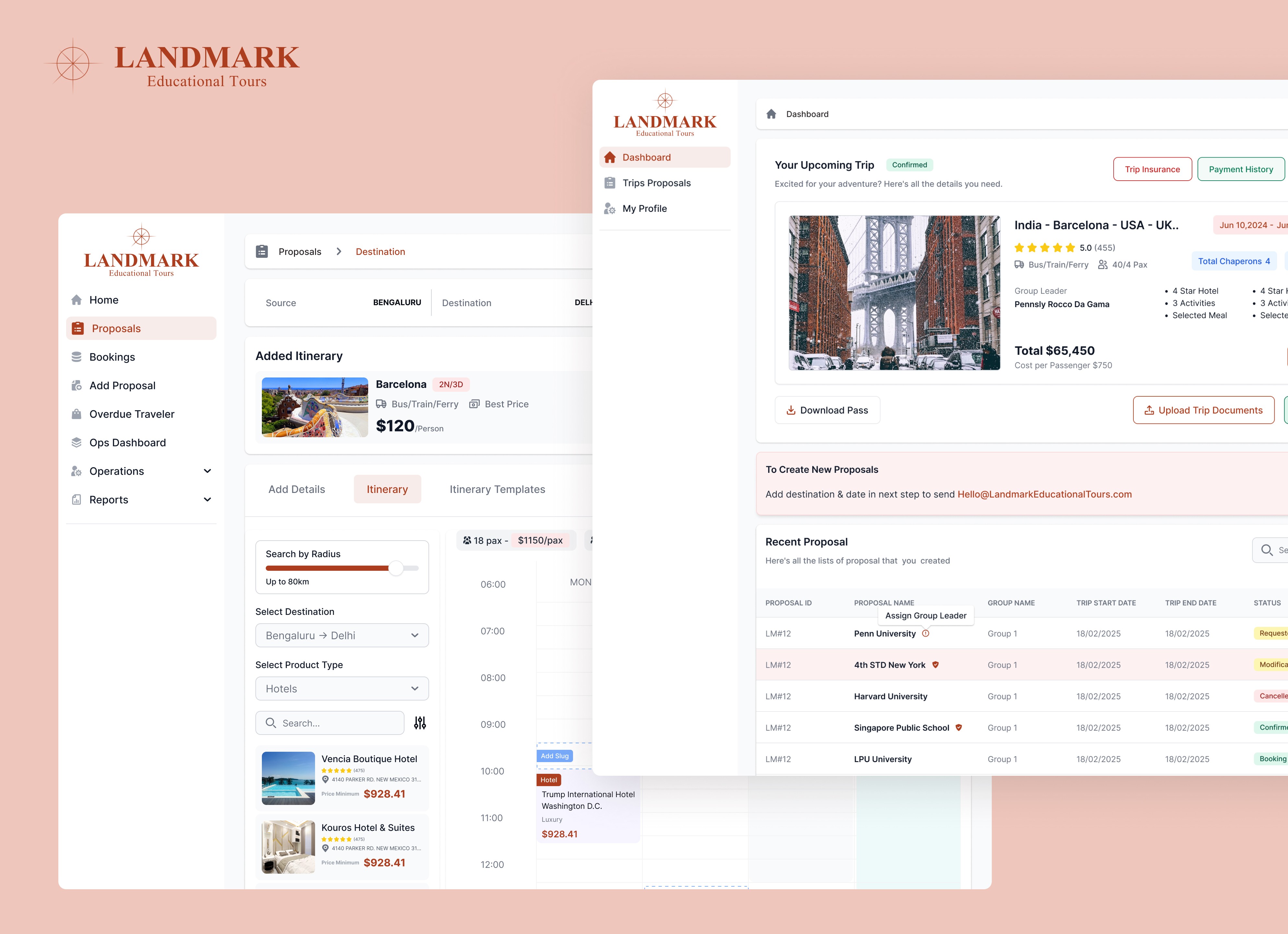 Landmark web app iamge for hero section