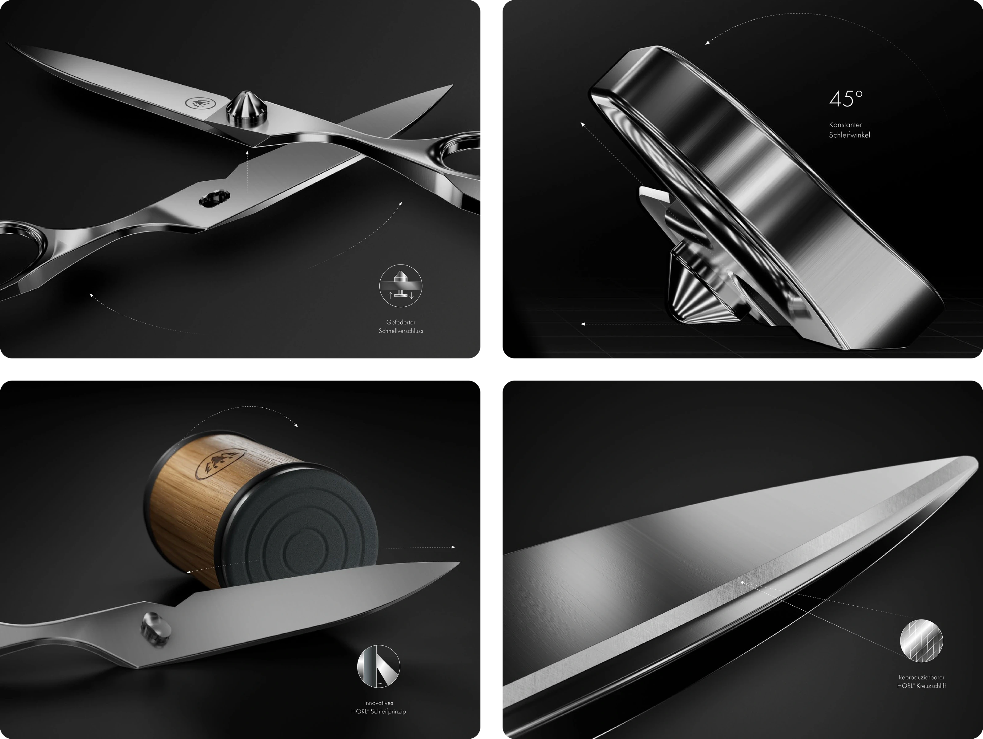 Anleitung für den richtigen Schleifwinkel bei Scheren und wie man Haushaltsscheren schleift.