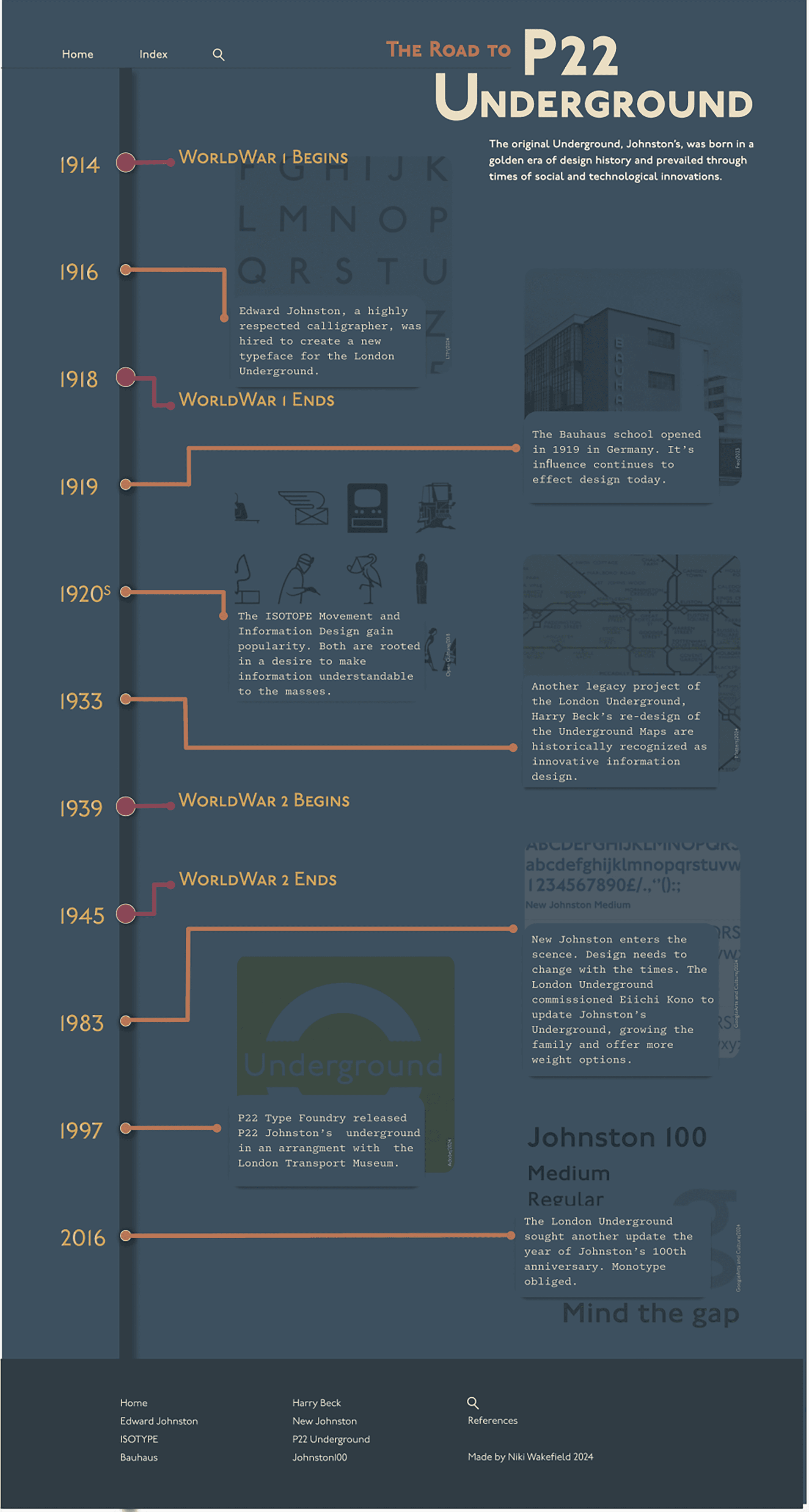 Early iteration Home page