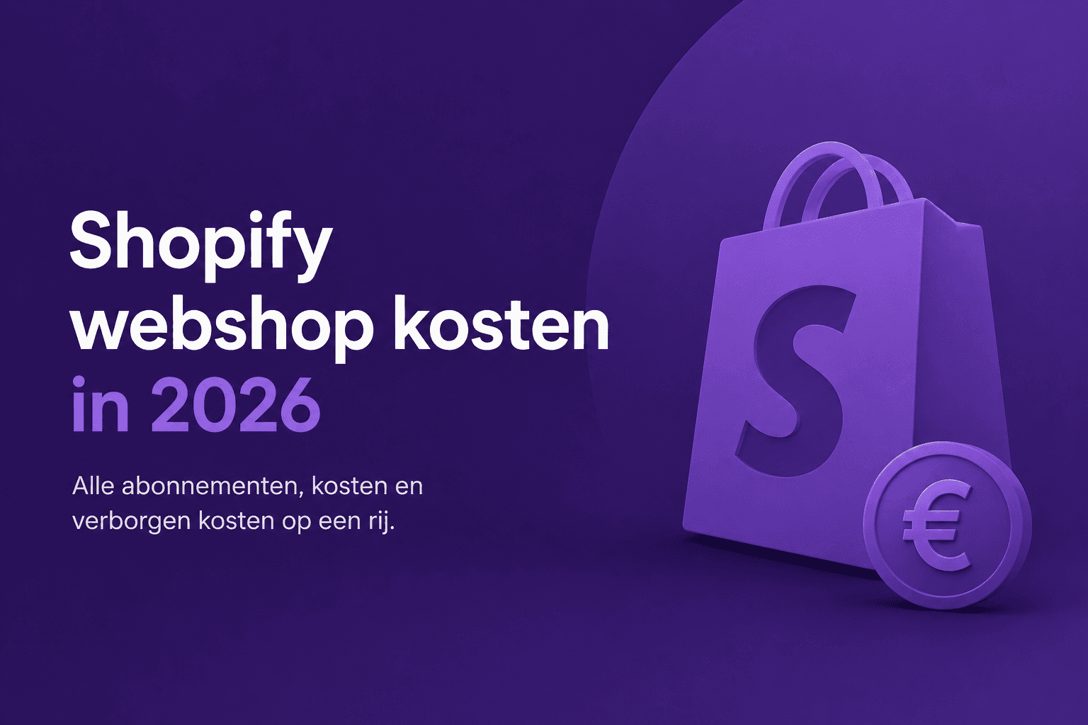 De kosten van een Shopify webshop in 2026
