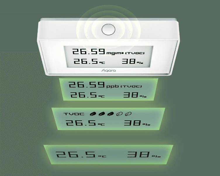 Aqara Air Quality Sensor - Multiple screens