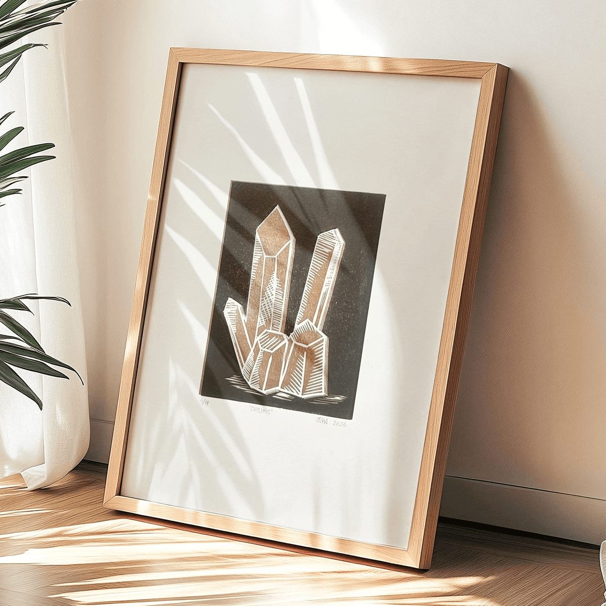 Xilogravura Cristais