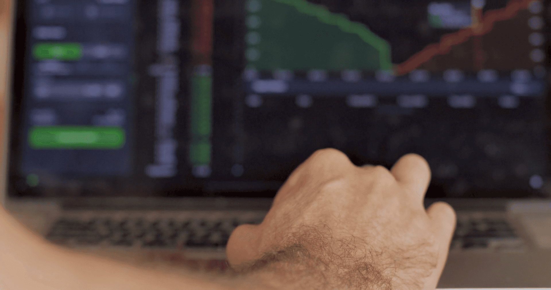 Person using laptop for trading - Blockchain Analysis Tools