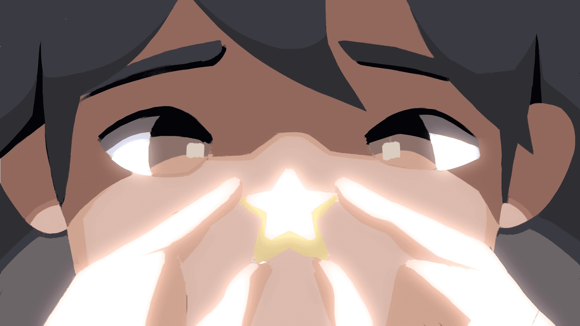 A close-up of a pink cocktail in a martini glass, set against a nighttime background with soft, blurred colors.