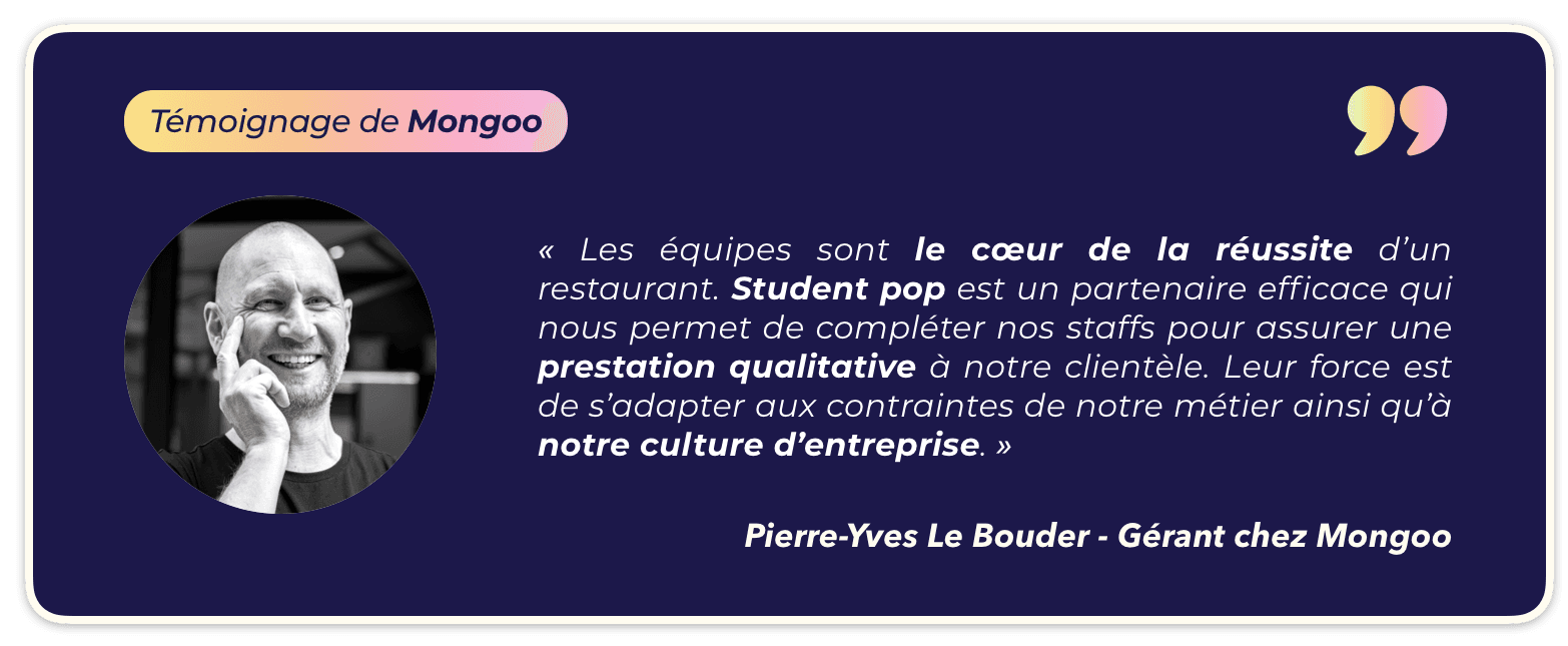 Témoignage Student Pop traiteur recrutement