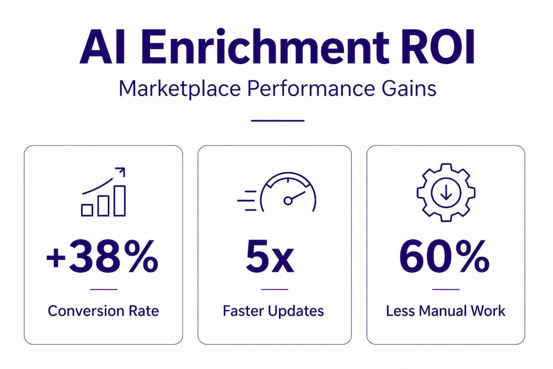 Infographic showing ROI stats from AI enrichment
