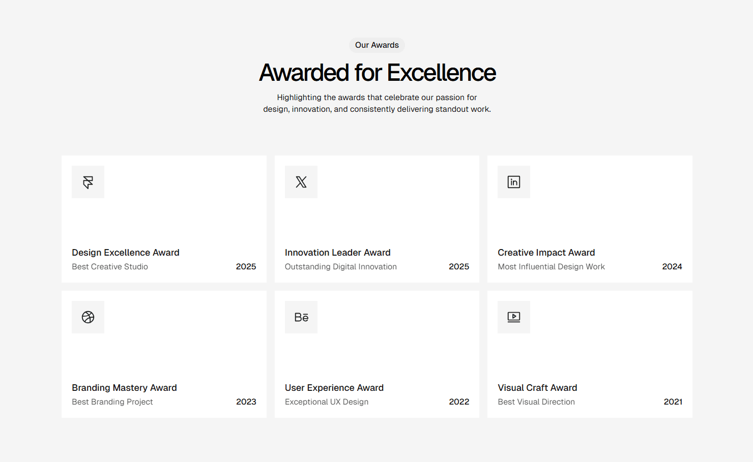 Framer Award Section Component