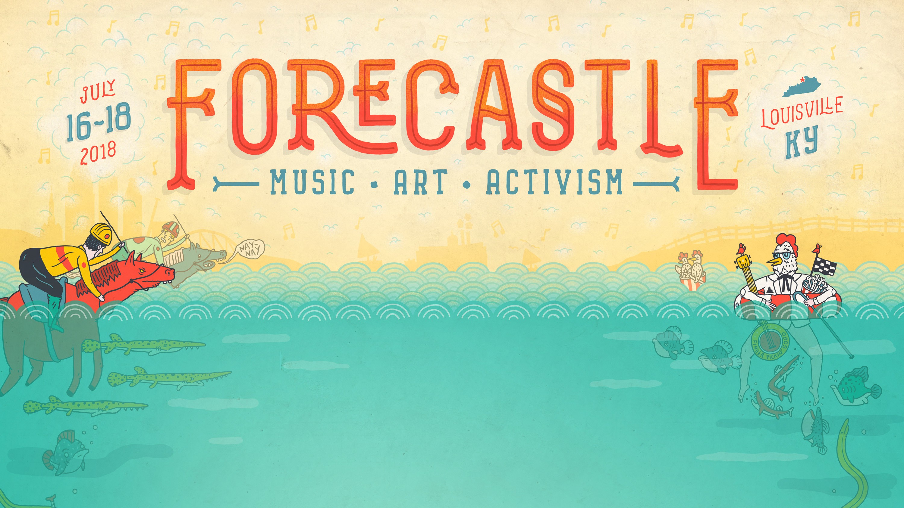 Image of the Forecastle music festival poster masthead