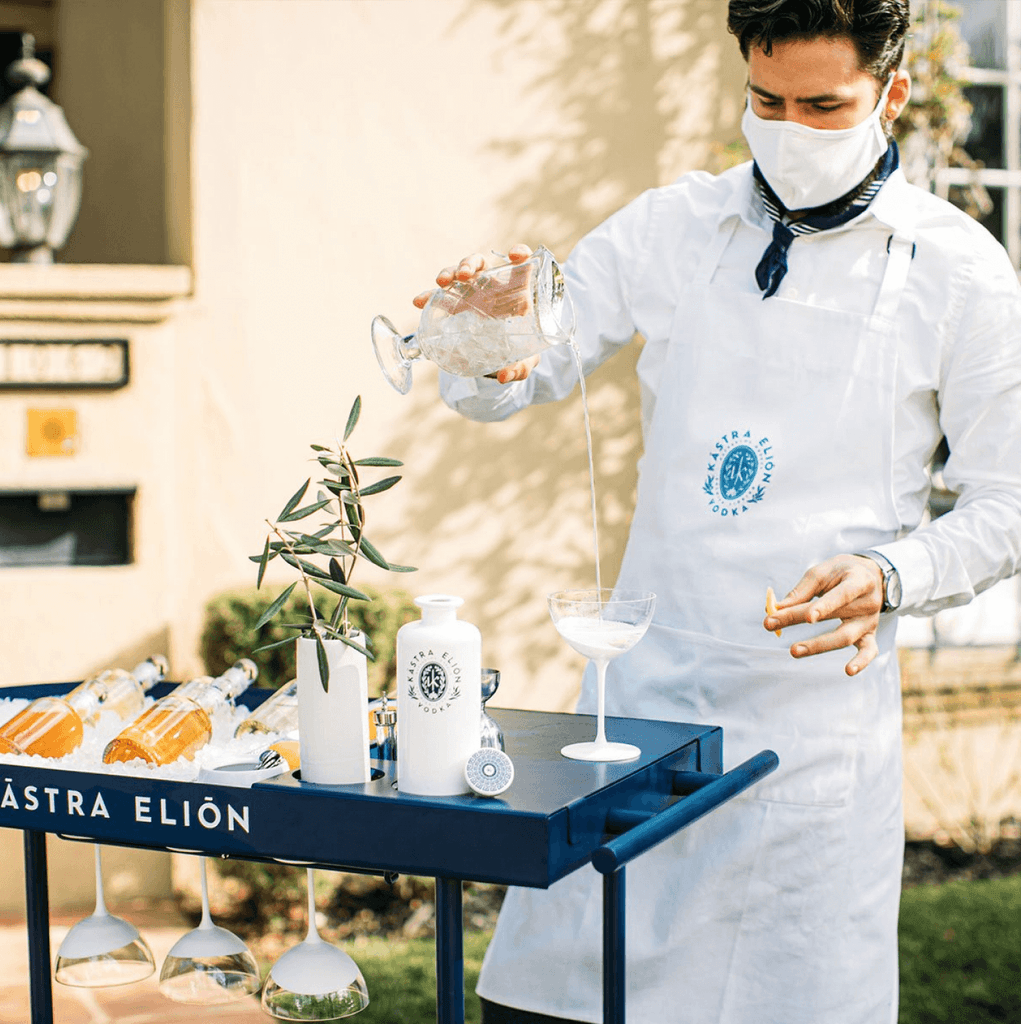 Bartender making a cocktail