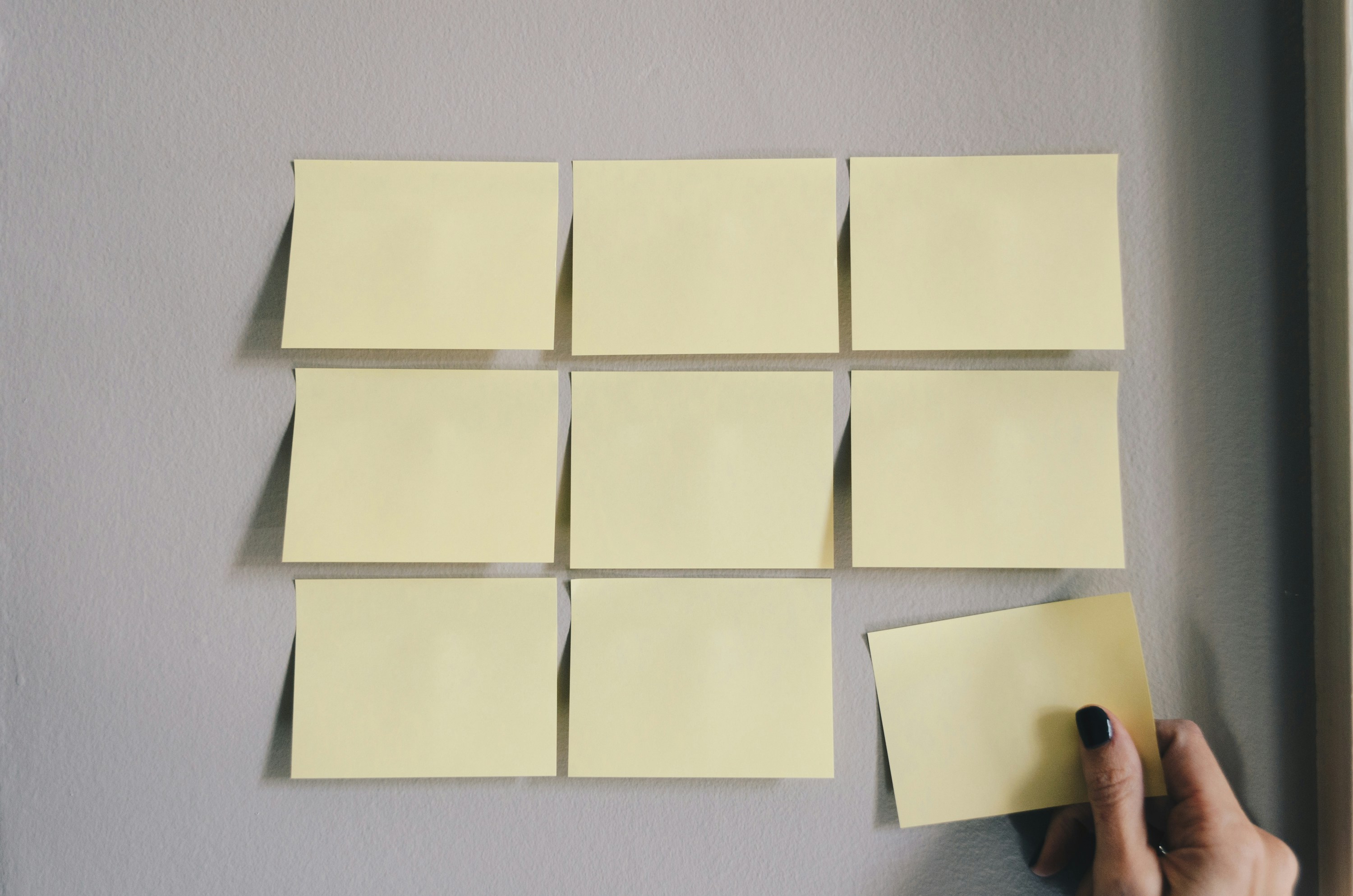 sticky notes on a wall - Email Management Virtual Assistant