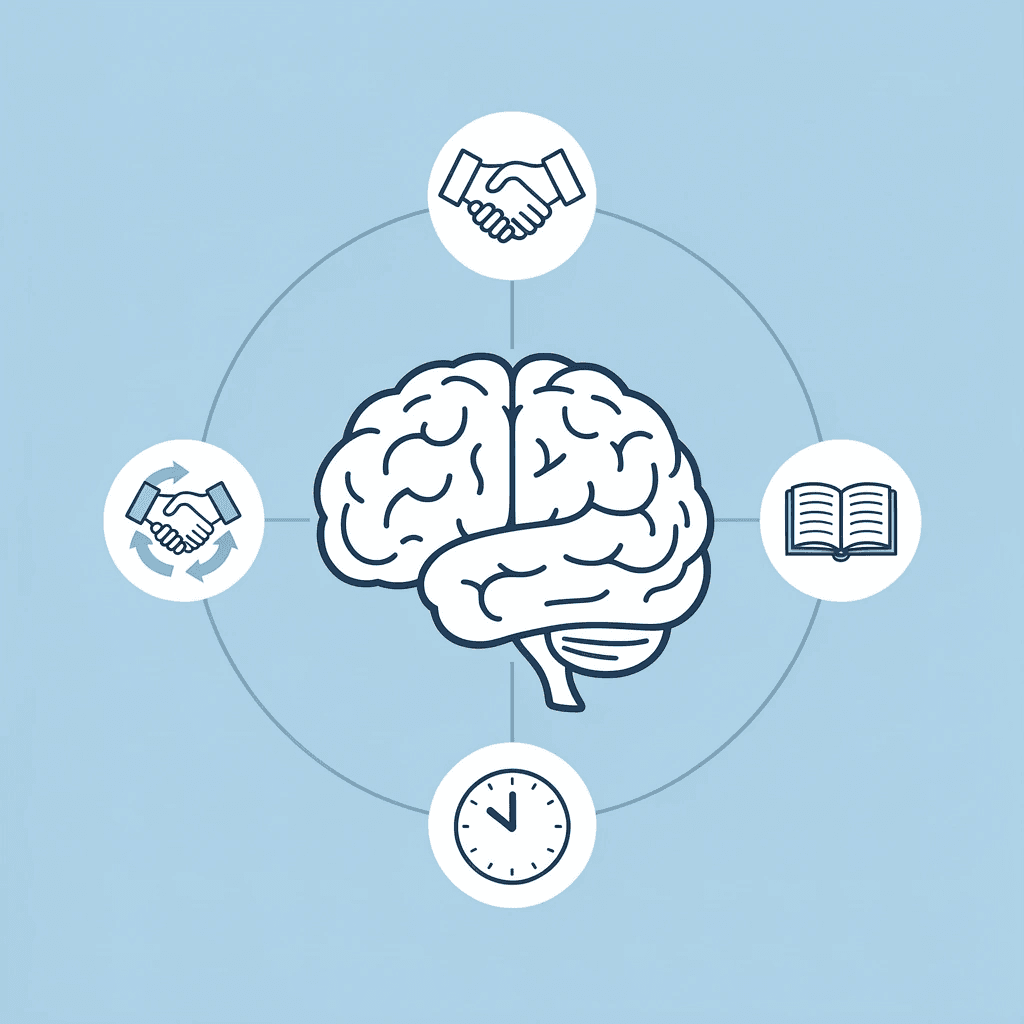 Central hub labeled 'Preschool Development' connected to four surrounding skill areas - Fall Coloring Pages, Preschool