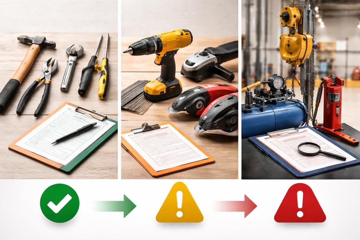 Work equipment risk hierarchy