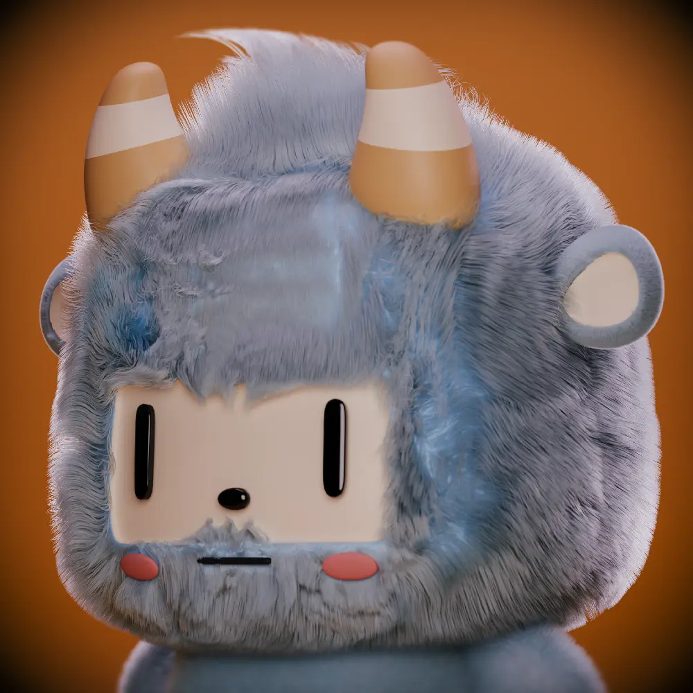 3d fluffy character design