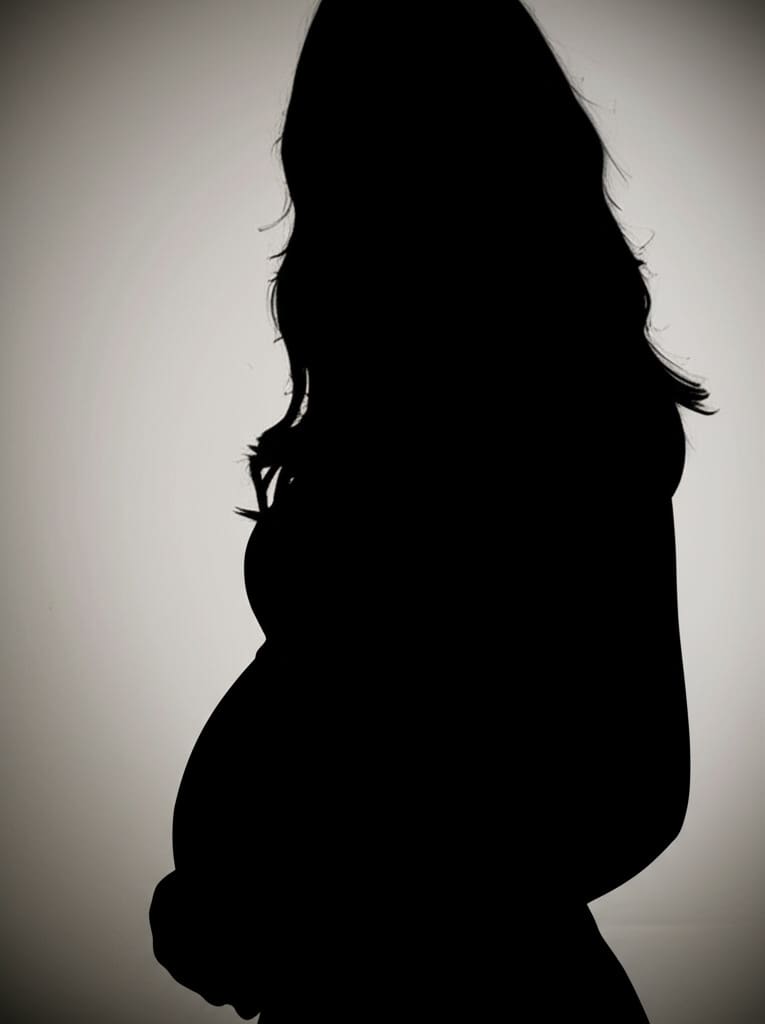 created by pregnant woman silhouette maker