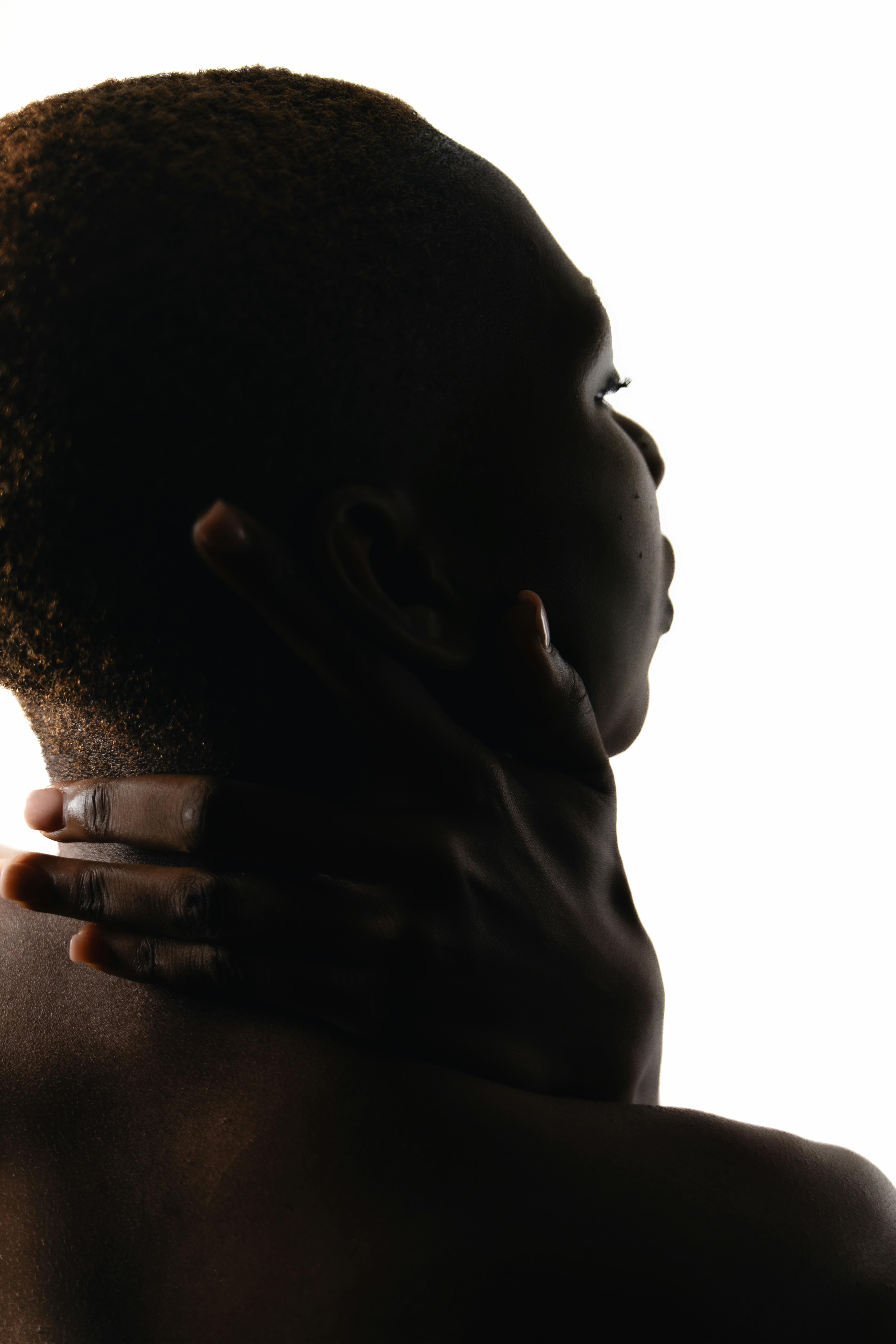 Woman portrait on white background