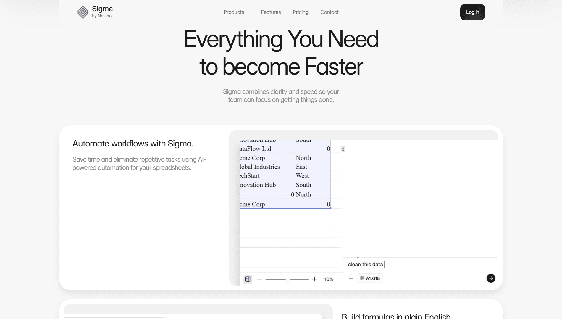 Strategy: Convert complex AI capabilities into digestible scroll-based modules. UX Insight: Users understand faster when they see feature → example → outcome in one sequence.