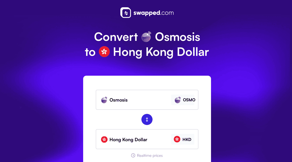 Convert Osmosis (OSMO) to Hong Kong Dollar (HKD)