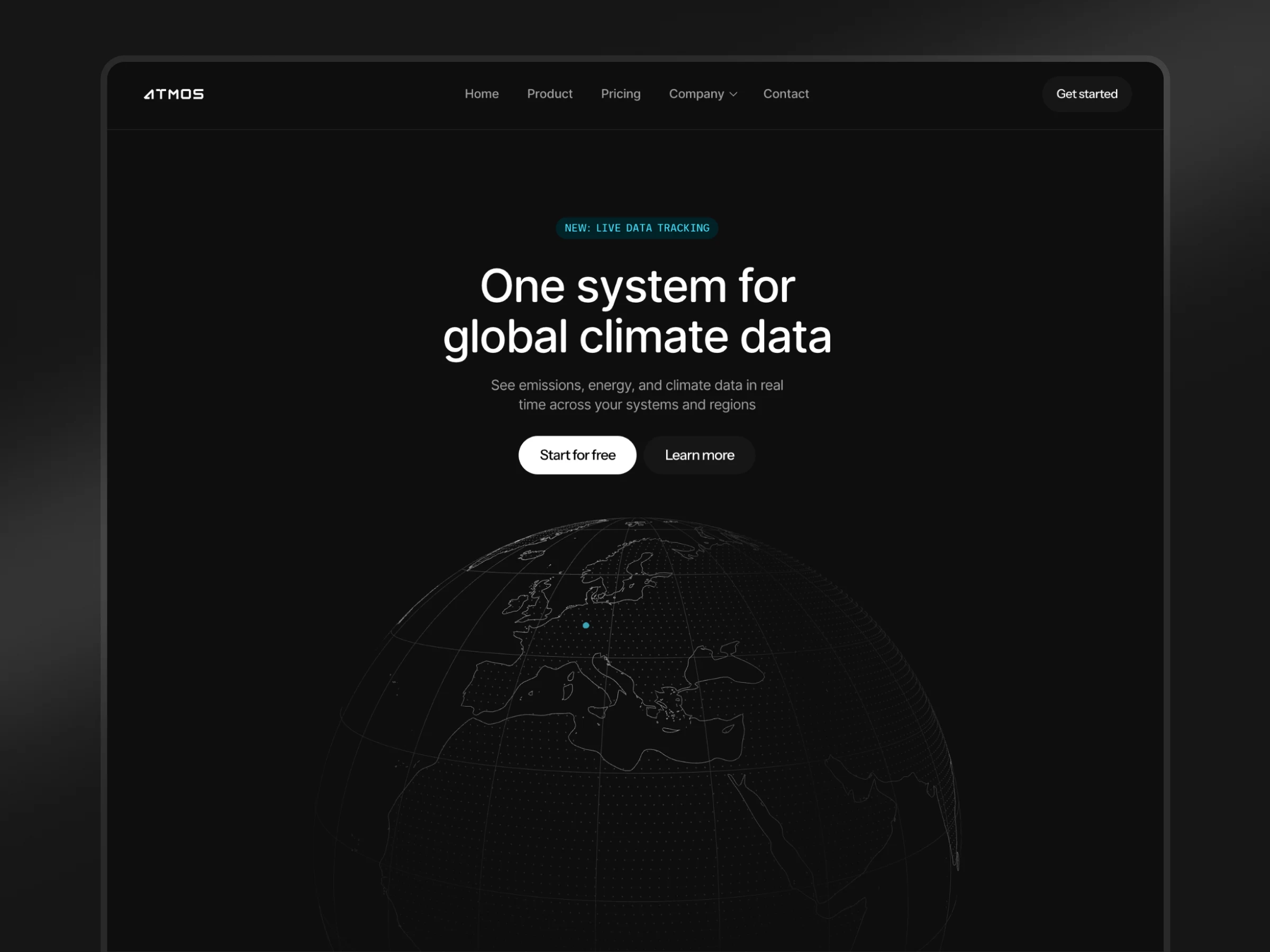 Website after redesign — restructured logic, clear messaging and visual hierarchy for climate data platform