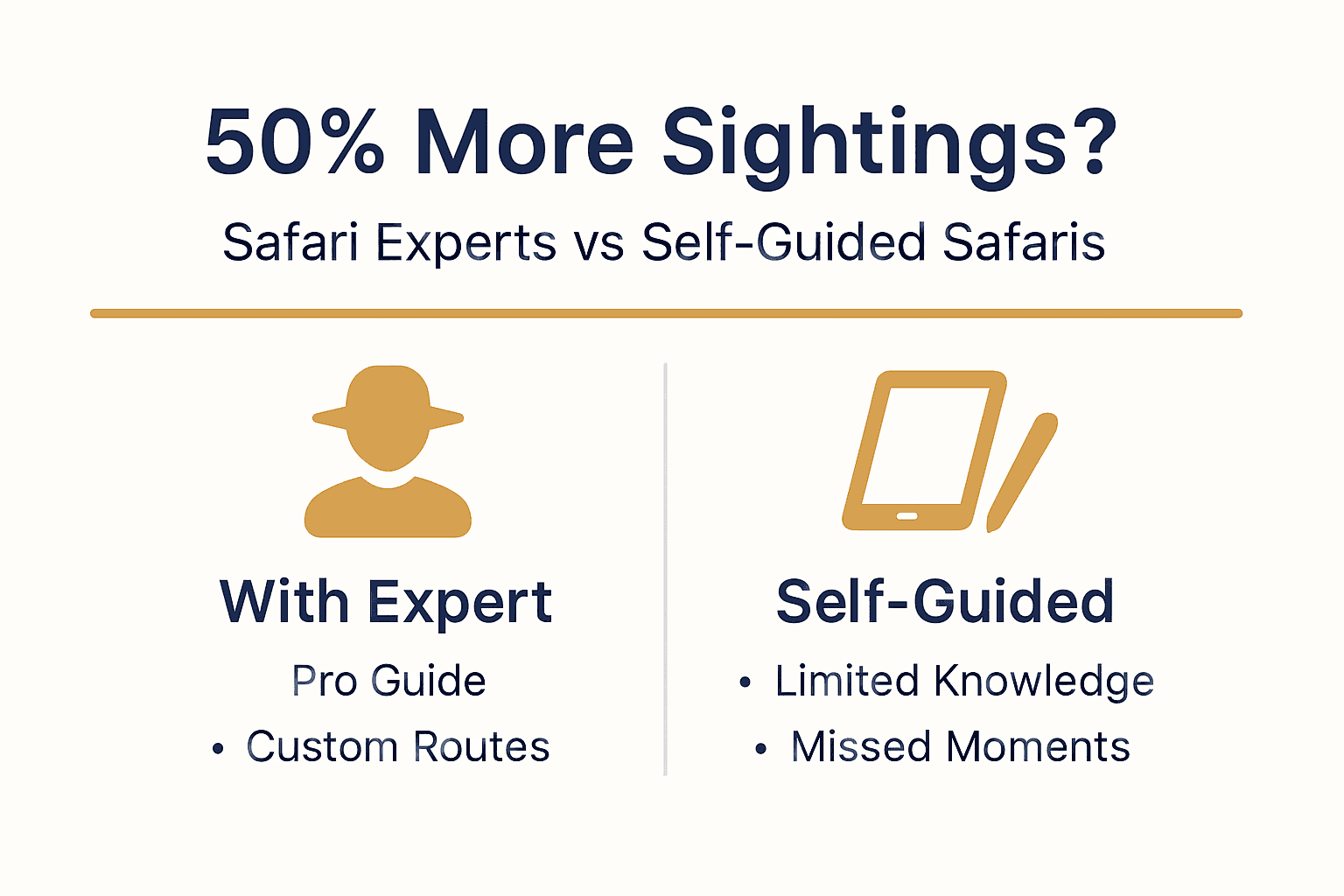 Infographic: Safari expert versus self-guided advantages