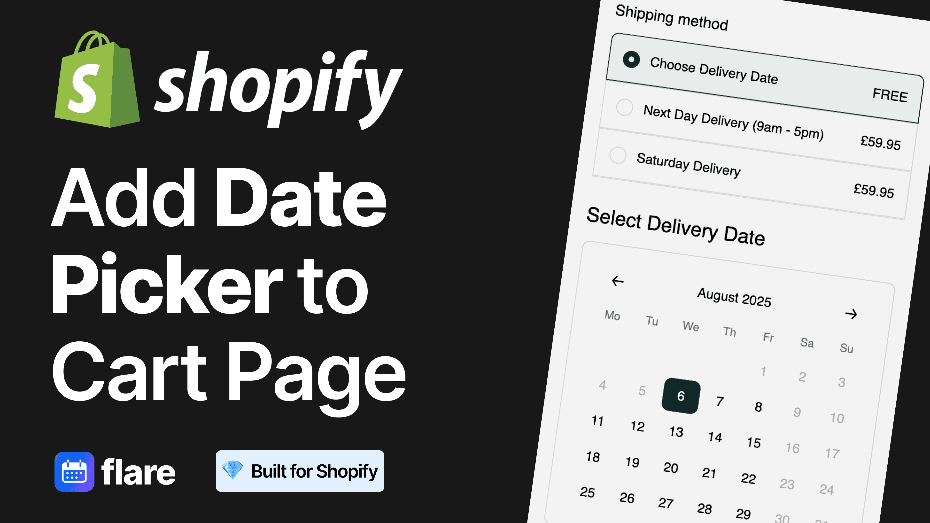 How To Add Shopify Delivery Date Picker To Your Cart Page